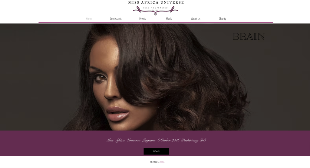 Miss Africa International Pageant Website project preview