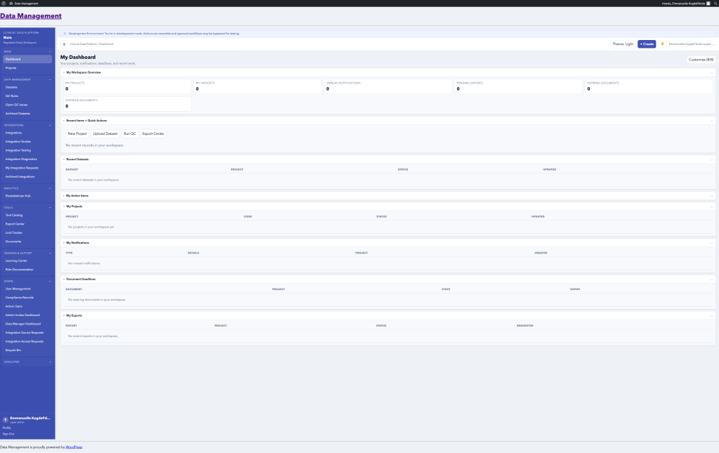 Clinical Data Workflow Management System project preview